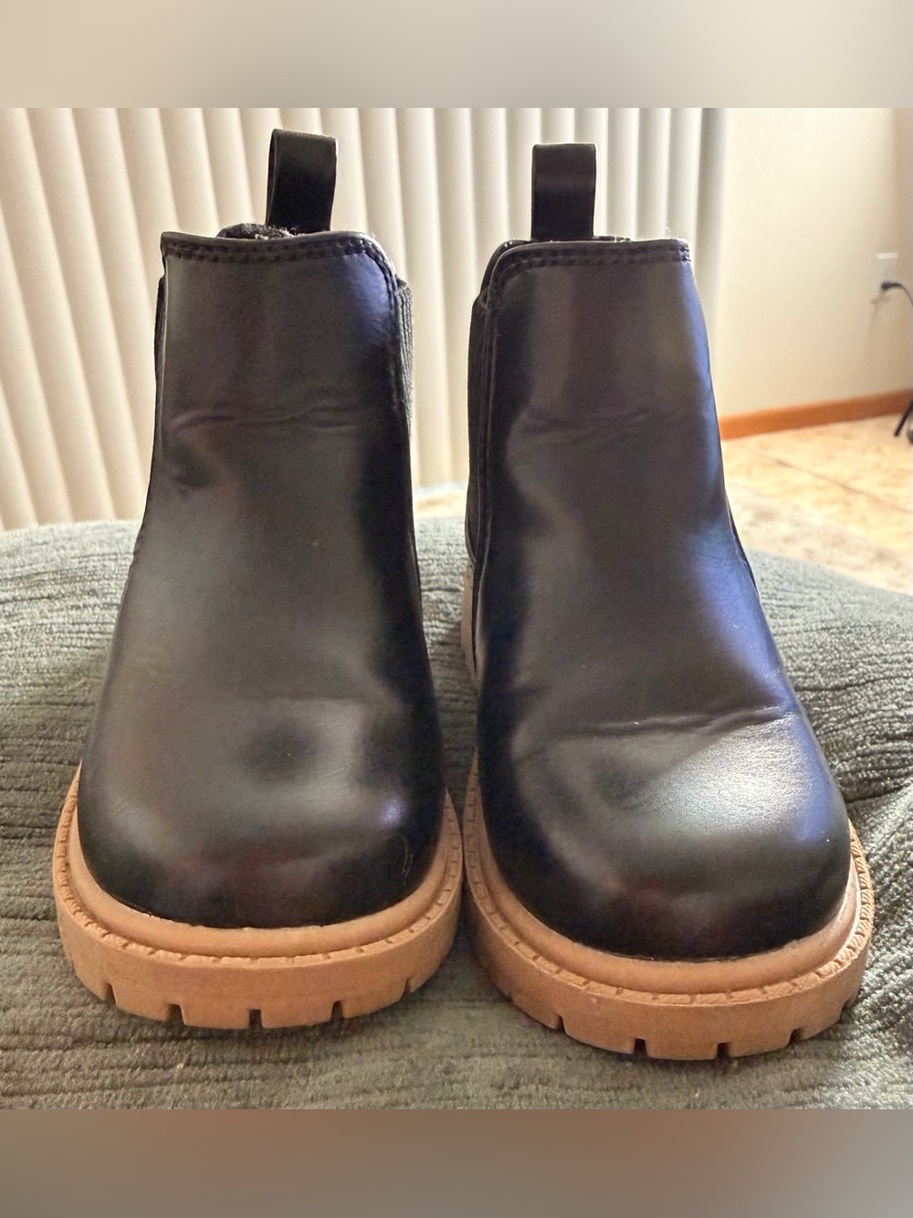 Old Navy Black Chukka Boots with Tan Lug Sole